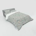 thumbnail image 3 of Ambesonne Retro Bedding Set 3 Pcs, Vintage Hipster Glasses, Twin, Pale Blue Tan White, 3 of 3