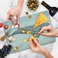 thumbnail image 4 of Whale Cutting Board, Ornamental Style Big Fish with Oriental Effects Underwater, Decorative Tempered Glass Cutting and Serving Board, Large Size, Pale Grey Charcoal Grey, by Ambesonne, 4 of 5