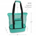 thumbnail image 4 of KLZO Waterproof Beach Bag with Cooler - Beach Bags for Women Vacation Beach Essentials - Pool Bag & Mesh Beach Tote Bag (Turquoise), 4 of 9