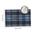 thumbnail image 2 of 4 Pce Oil Proof And Heat Insulation Tray Mat 12x18in Western Dining Table Tablecloth Mat For Family Banquet Picnic In The Hotel Darkslateblue Buffalo Plaid Check Tartan Scotland_2, 2 of 8