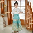 thumbnail image 2 of Afdoent Cute Outfits For Girls Dress For Girls Horse Face Skirt Classical Style Short Sleeve Ancient Cute Kids Clothes 6-7 Years, 2 of 4