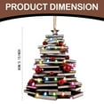 thumbnail image 3 of Book Christmas Tree Ornament Creative Christmas Book Car Decoration Christmas Tree Decoration Holiday Home Decoration/ Christmas Creative Acrylic Decorative Pendant 2Pcs, 3 of 7