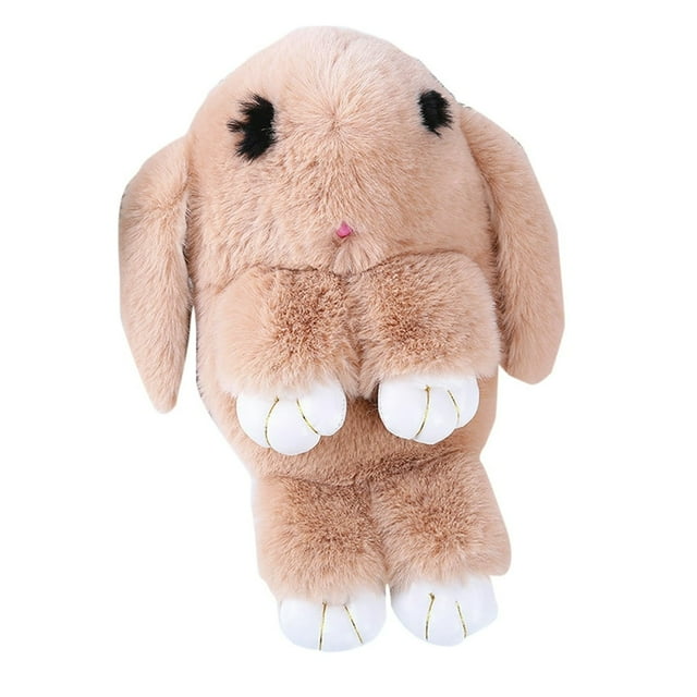 Women Cute Cartoon Rabbit Sling Bag Fluffy Bunny Shoulder Crossbody Bag