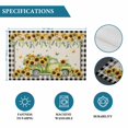 thumbnail image 6 of Sunflowers Placemats Set of 8, Spring Farmhouse Vintage Truck Leaf Black Plaid Placemats for Dining Table, Place Mats for Kitchen Tabletop, Waterproof Wipeable Dining Table Mats Set, 6 of 9