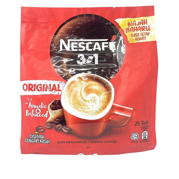 Nescaf 3 in 1 Instant Coffee Sticks Original - Best Asian Coffee Imported from Nestle Malaysia