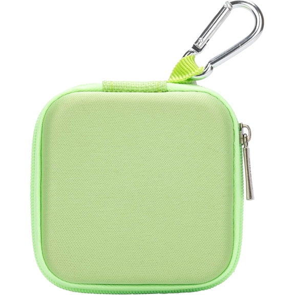 EAH Mini-Portable Hard Shell Square Earbuds Case for Apple EarPods/Samsung Galaxy Wired/Wireless Earbuds, Cell Phone Accessories Organizer with Carabiner for Earphones