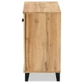 thumbnail image 4 of Baxton Studio Coolidge Modern and Contemporary Oak Brown Finished Wood 2-Door Shoe Storage Cabinet, 4 of 7