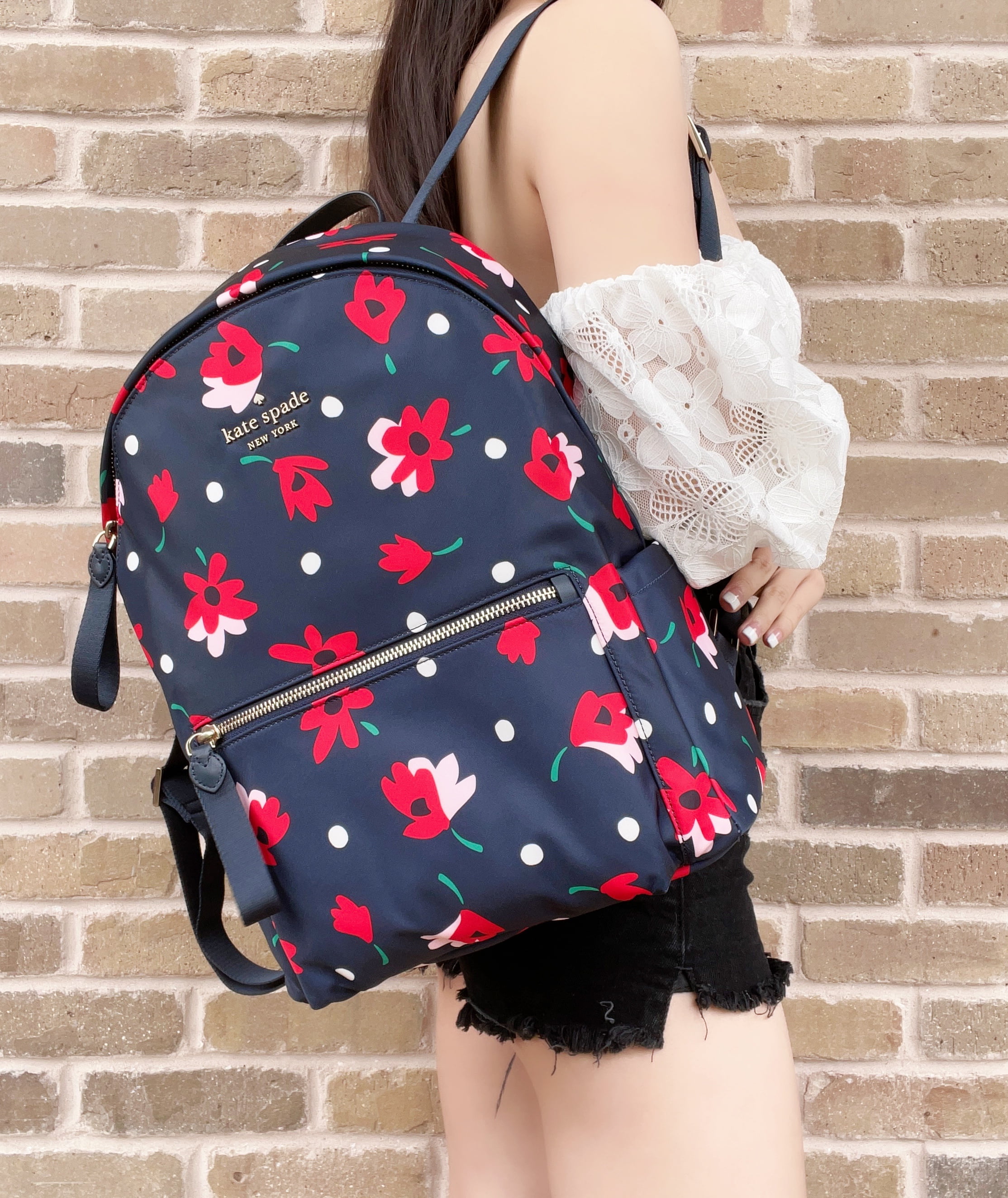 Buy Kate Spade Nylon Chelsea Whimsy Floral Large Backpack Multicolor Blue  Red Online at Lowest Price in Ubuy Zambia. 359886322