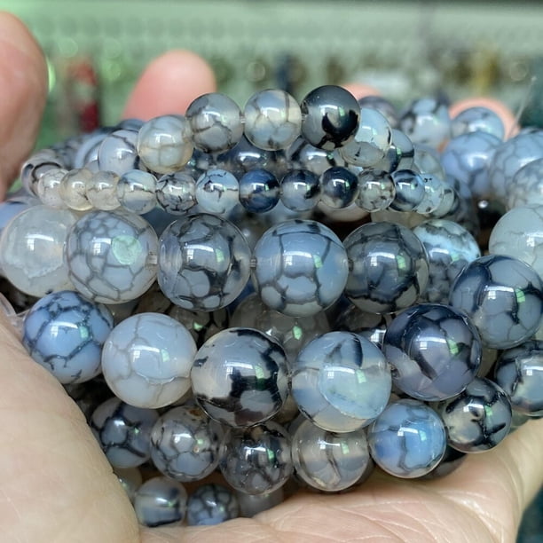 Cuentas de piedra Natural 4 6 8 10mm ojo de tigre Lava amazonita turquesas ágatas jaspes cuentas para fabricación de joyería DIY pulsera collar Dengxun unisex