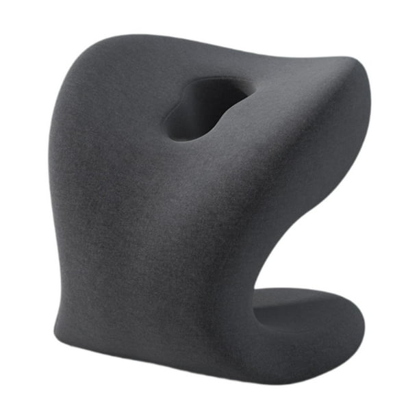 Soporte cervical para silla de oficina, se adapta a la mayoría de sillas de oficina, transpirable, para adultos y estudiantes. Gris oscuro
