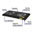 thumbnail image 2 of Parrilla eléctrica de doble resistencia, negra, Volteck Volteck PAEL-2CN, 2 of 4