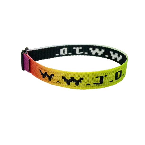 Pulsera deportiva unisex con estampado de letras en jacquard
