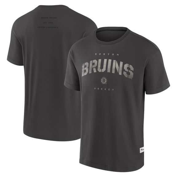 Men's Fanatics Charcoal Boston Bruins Elements Weathered Tonal Future Ground T-Shirt