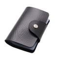 thumbnail image 1 of Solid Color 12 Slots Card Holder Wallet Women Men Business Cards Bags, 1 of 8