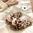 thumbnail image 1 of Pantuflas con estampado de leopardo de Hello Kittys Kawaii Y2k, estilo retro, para chica sexy, para el invierno, cálidas, de algodón y felpa para interiores, 1 of 4