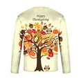 thumbnail image 3 of Odeerbi Thanksgiving Shirts For Men 2024 Casual Round Neck Pullover 3D Printed Realistic Print T-Shirt Khaki, 3 of 5