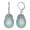 Light Blue, variant on 1928 Jewelry Light Blue Frosted Glass Egg Drop Earrings