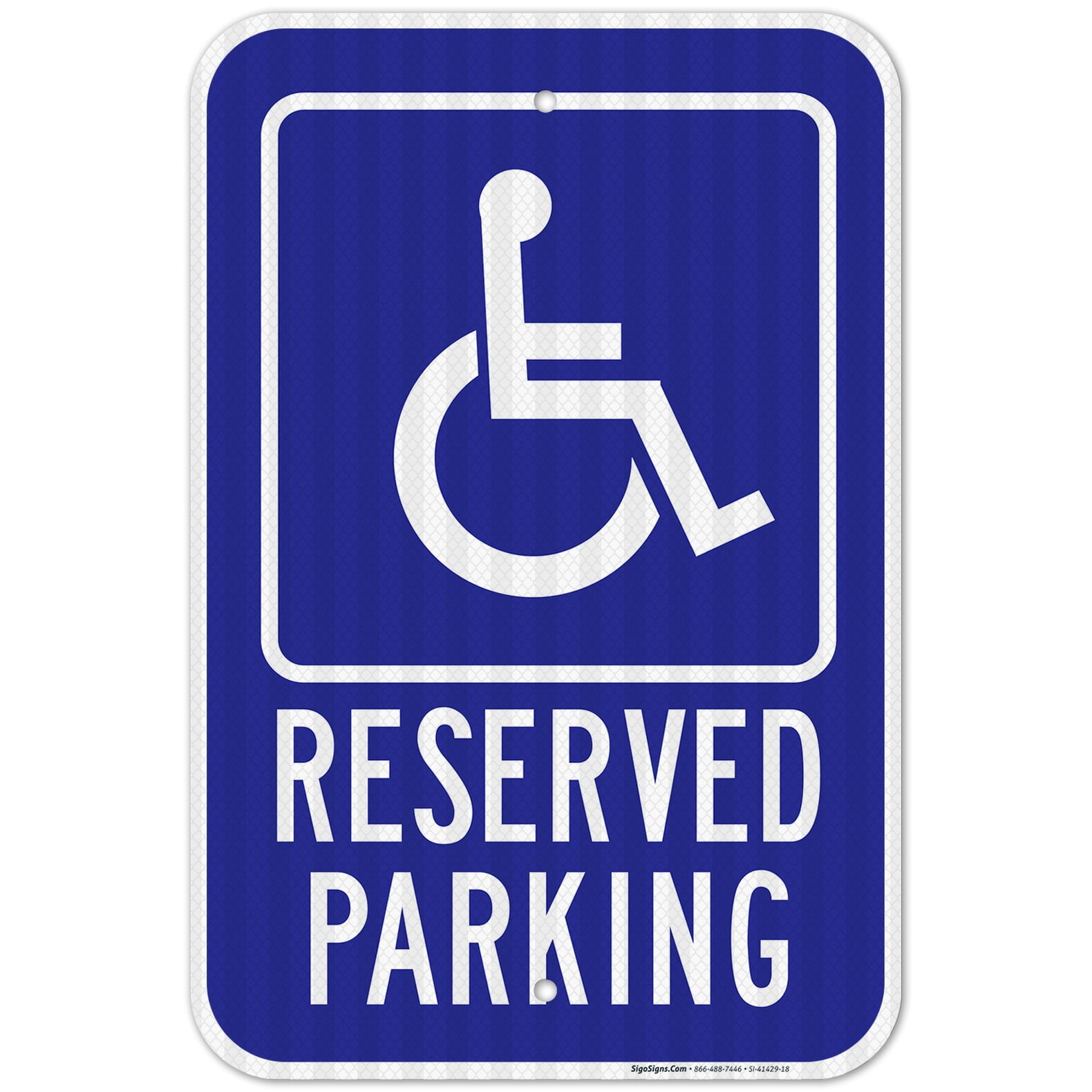 Reserved Handicapped Parking Sign - Walmart.com - Walmart.com