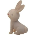thumbnail image 4 of QTFHR 7 pcs Cute Rabbit Animal Figurine Crafts DIY Miniature Garden Miniature House Home Decoration (Gray), 4 of 7