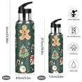 thumbnail image 2 of Yayeee 33oz Insulated Water Bottle Double Wall Stainless Steel with Flip Straw Lid, Green Christmas Trees, 2 of 7