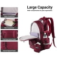 thumbnail image 4 of Forest Myth Unisex Backpack, Water Resistant Ergonomic College School Bag, Wine Red, 4 of 8