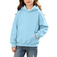 thumbnail image 3 of Kids Girls Boys Hoodies Preppy Long Sleeve Sweatshirt Pullover with Pockets Soft Hoodies for Teen Girls Boys, 3 of 7