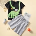 thumbnail image 5 of Toddler Baby Boy 2-Piece Summer Outfits Short Sleeve Dinosaur Prints T Shirt Tops Shorts Child Kids Outfits Clothes, 5 of 6