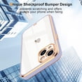 thumbnail image 3 of Case Compatible with iPhone 13 Case Crystal Clear Transparent Design Back Bumper Shockproof Slim Fit Soft TPU Silicone Protective Phone Case Cover for iPhone 13, Purple, 3 of 7
