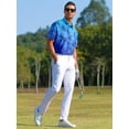 thumbnail image 6 of APTRO Mens Golf Shirt Hawaiian Polo Shirt Short Sleeve Dry Fit Performance Moisture Wicking Collared Polo Shirt Gradient Blue 043 XL, 6 of 7