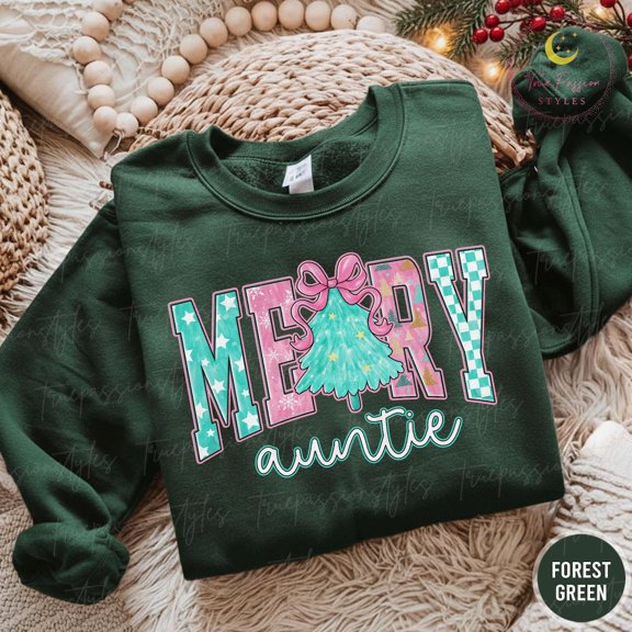 Merry Auntie Sweatshirt, season Auntie Sweater, season For Aunt, season Sweatshirt For Auntie S04561, F2831 Tshirt All Size S-5XL