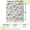 thumbnail image 2 of Pioneer Flower Floral Print Pattern Square Fitted Tablecloth with Elastic Edge,Square Table Cover,Washable Elastic Table Cover for Home Kitchen Party Decor 36"x36", 2 of 6