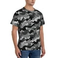 thumbnail image 2 of Bixox Men's Horse Silhouette Printed Short Sleeve Skinny Athletic T-Shirt, 2 of 6