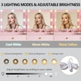 thumbnail image 3 of PUFFCAFE Vanity Desk with Mirror and Lights,Pink Makeup Vanity with RGB Storage Cabinet & Power Strips,Dressing Table for Women Bedroom, 3 of 8