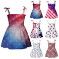 thumbnail image 4 of EnJoCho toddler Flowy Dress Baby Girls Summer Beach Dress Independence Day 4 of July Suspender Clothes Girls Casual Fashion Party Holiday Dresses, 4 of 9