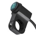 thumbnail image 4 of 12V Universal 22mm Handlebar Motorcycle Headlight Fog Spot Light Switch Waterproof Green Indicator Light Dual Functional Easy Install Durable Aluminium Alloy Green, 4 of 8