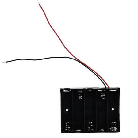 

LBS Box Storage for 5 Battery Case with Wire Aa Leads Plastic X Holder Black Battery Charger