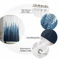 thumbnail image 3 of Navy Blue Shower Curtain, 48" x 72", Forest Nature Woodland Tree Misty Forest Silhouette Landscape Waterproof Bathroom Curtain Washable Shower Curtain Set with 12 Hooks, 3 of 6