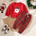 thumbnail image 2 of Linfrsh Toddler Baby Boy Girl Christmas Outfits Print Long Sleeve Tops Jogger Pants Sets Infant Fall Winter Clothes, 2 of 9