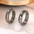 thumbnail image 3 of 3Pcs Magnetic Hematite Rings Hematite Stone Rings Balance Root Chakra Energy Crystal Therapy Gift for Men Women Unisex, 3 of 8