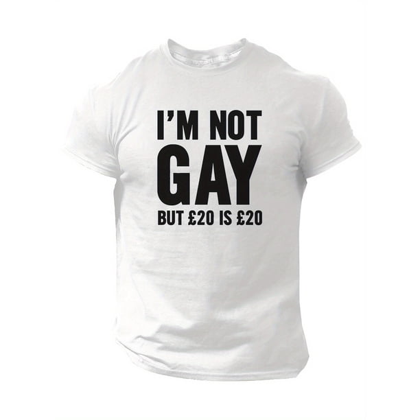 Camiseta informal de manga corta para hombre con estampado de eslogan divertido, cuello redondo, corte regular, ideal para verano al aire libre.