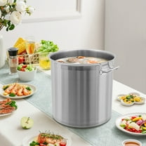 35QT Stainless Steel Seafood Boil Pot With Basket Heavy Duty Cooking Pot W/ Lid