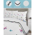 thumbnail image 3 of Twin XL Quilt Bedding Set, Vintage Colorful Butterfly Reversible Summer Quilt 3 Pieces, Watercolor Butterflies Farmhouse Lightweight Bedspreads Coverlets with 2 Pillow Shams for All Seasons, 3 of 5