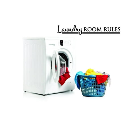 Do It Yourself Wall Decal Sticker Laundry Room Rules Sign Home Decor 10x40