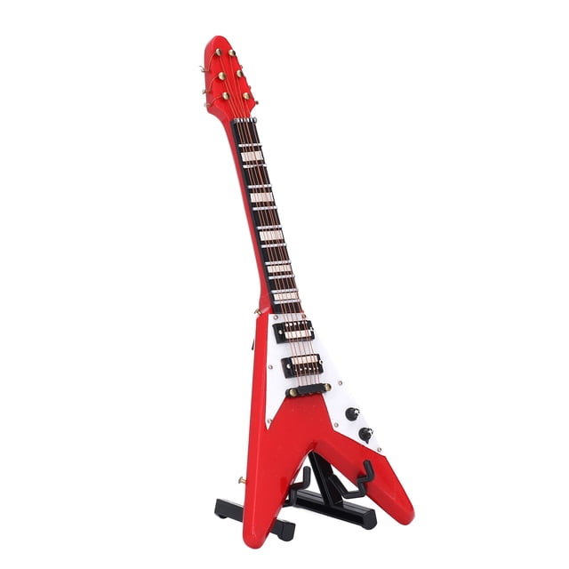 Mini Instrumento Musical De Guitarra, Colecciones Modelo De Guitarra Eléctrica Decorativa Para Estanterías