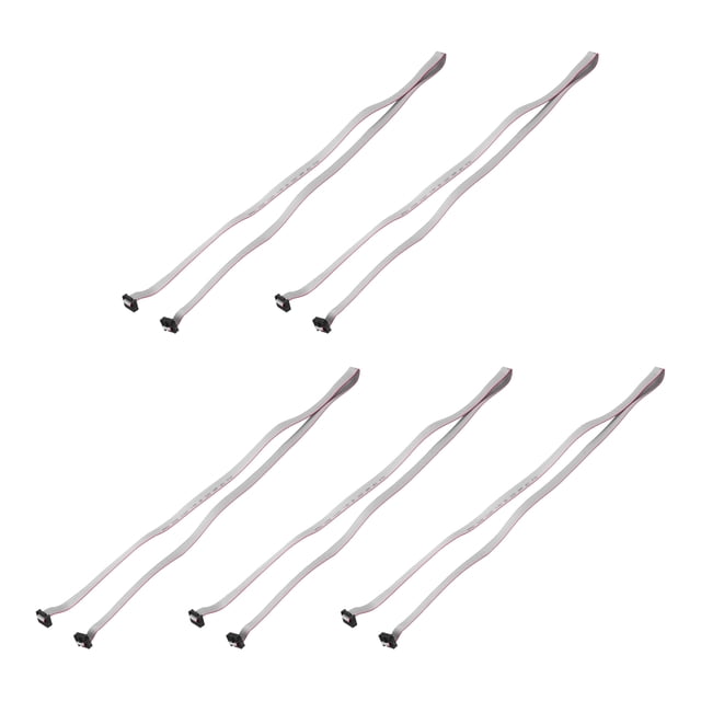 5 Pcs Flat Ribbon Cable, 2.54mm Pitch 12mm Width 100cm Long 10 Pin