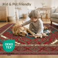 thumbnail image 4 of ODIKA 8'x10' Washable Area Rug Non-Shedding, Easy Care, Geometric Boho Design With Central Medallion And Decorative Framework for King Size Bedroom Under Bed, Master Suite, 4 of 7