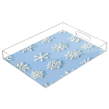 

Clear Acrylic Tray Water Cup Tray Teacup Jewelry Storage Tray for Serving and Home Decor Different Whapes Snowflakes