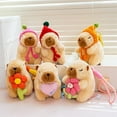 thumbnail image 5 of 5.14" Capybara Plushies Toy Keychains Bag Charms, Cuddly & Soft Fashion Capybara Stuffed Animal Plush Bag Accessories, Birthday Christmas Graduation Back to School Gift for Teens & Women, 5 of 7