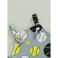 thumbnail image 5 of Bagilaanoe Toddler Baby Boys Girl Summer Jumpsuit Baseball Print Sleeveless Bodysuit 6M 9M 12M 24M 3T Kids Casual One Piece Romper, 5 of 7