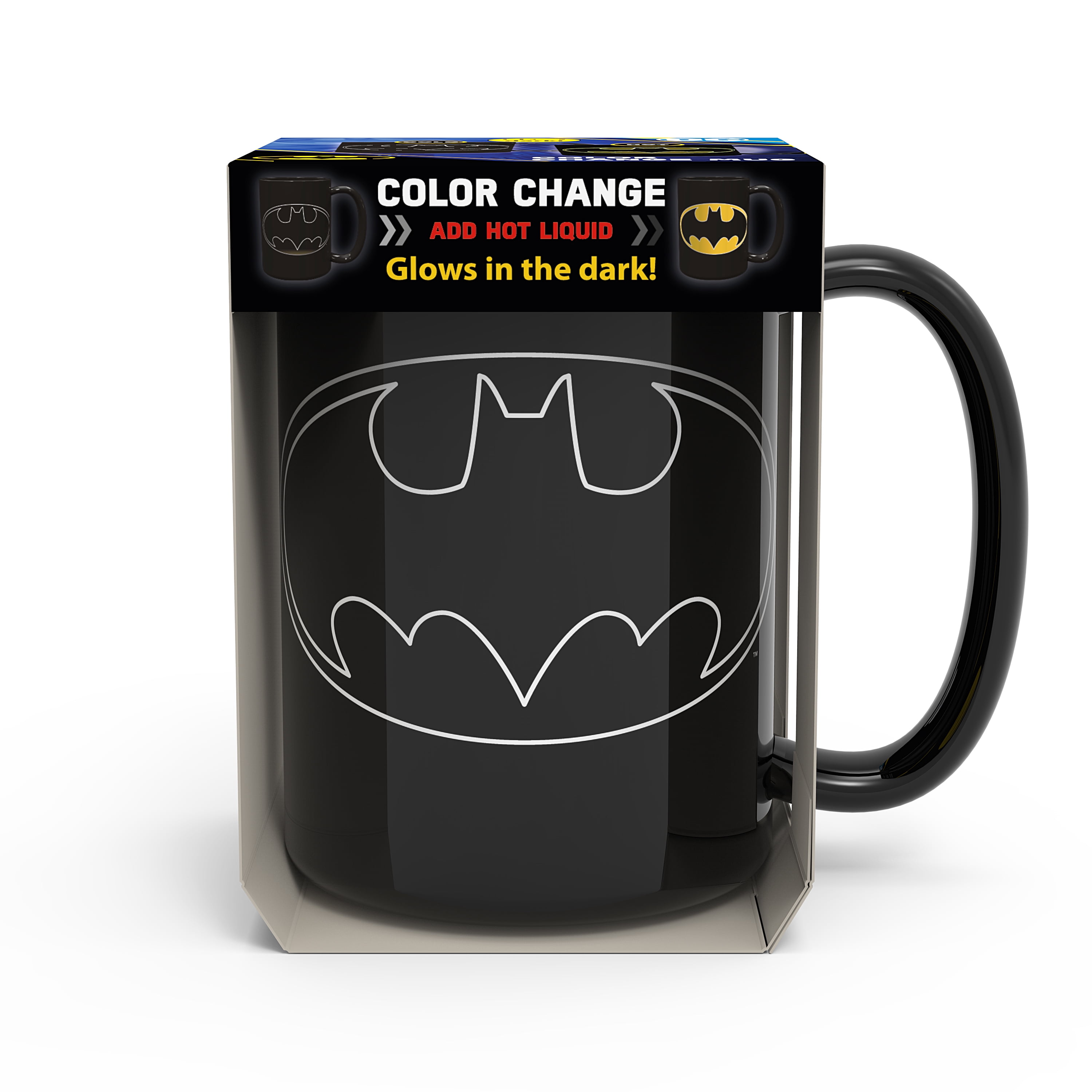 Zak Designs DC Comics Glow in the Dark Color Change 15 Ounce Mug, Batman